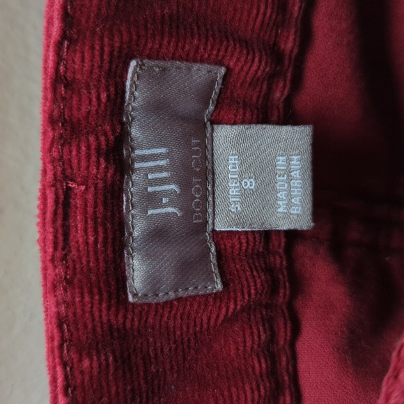 J Jill Red Corduroy Bootcut Pants with Stretch Women's Size 8 - Picture 2 of 5